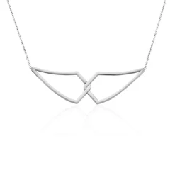 Clearance Histoire d'Or Collier Sautoir Adelind Acier Blanc acier argenté