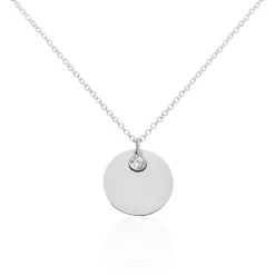 Histoire d'Or Collier Sautoir Paula Argent Blanc Oxyde De Zirconium* Bijoux Personnalisés|Colliers