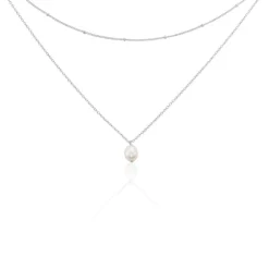 Histoire d'Or Collier Savino Argent Perle De Culture* Colliers|Colliers Doubles Et Triples Chaînes
