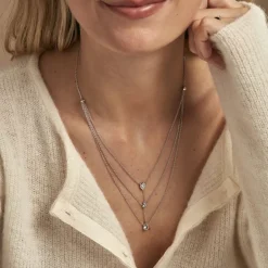 Histoire d'Or Collier Shanene Argent Blanc Oxyde De Zirconium* Colliers|Colliers Doubles Et Triples Chaînes