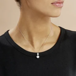 Histoire d'Or Collier Shirine Argent Blanc Perle De Culture Et Oxyde De Zirconium* Colliers|Colliers