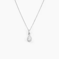 New Histoire d'Or Collier Silvette Argent Blanc Oxyde De Zirconium