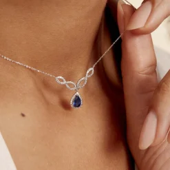 Histoire d'Or Collier Sissi Or Blanc Saphir Diamant* Colliers|Colliers