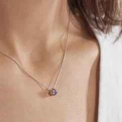 Histoire d'Or Collier Solitaire Argent Blanc Rio Santa Teresa Oxyde De Zirconium* Colliers|Colliers