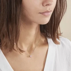 Histoire d'Or Collier Solitaire Argent Blanc Rio Santa Teresa Oxyde De Zirconium* Colliers|Colliers