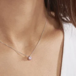 Histoire d'Or Collier Solitaire Argent Blanc Rio Santa Teresa Oxyde De Zirconium* Colliers|Colliers