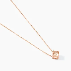 New Histoire d'Or Collier Solitaire Argent Rose Rio Santa Teresa Oxyde De Zirconium argent rose oxyde champagne