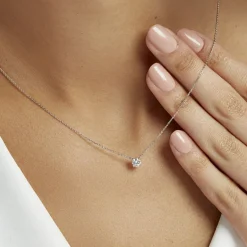 Histoire d'Or Collier Solitaire Victoria Platine Blanc Diamant* Colliers|Colliers