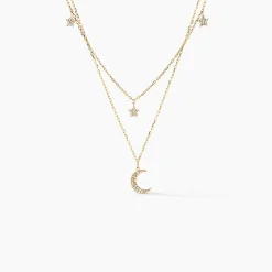 Clearance Histoire d'Or Collier Stellar Or Jaune Oxyde De Zirconium