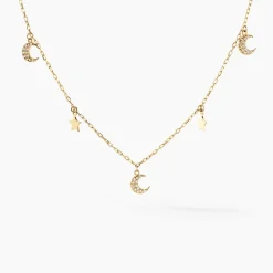 New Histoire d'Or Collier Stellar Or Jaune Oxyde De Zirconium