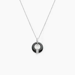 Online Histoire d'Or Collier Suzanne Argent Blanc Céramique Et Oxyde De Zirconium