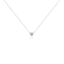 Best Histoire d'Or Collier Swanny Argent Blanc Oxyde De Zirconium