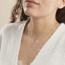 New Histoire d'Or Collier Sweet Heart Or Blanc Diamant