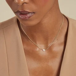 Online Histoire d'Or Collier Sweetheart Or Jaune Nacre