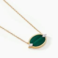 Histoire d'Or Collier Tahina Or Jaune Malachite Diamant* Colliers|Colliers