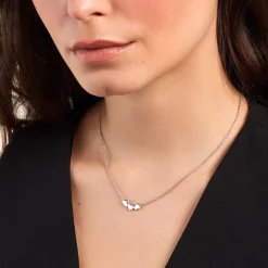 New Histoire d'Or Collier Te Amo Argent Blanc