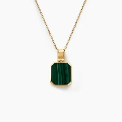 Best Histoire d'Or Collier Tertiussa Or Jaune Malachite