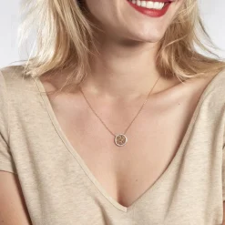 Sale Histoire d'Or Collier Theolina Plaqué Or Jaune Oxyde De Zirconium