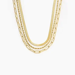 Histoire d'Or Collier Thika Acier Jaune* Colliers|Colliers