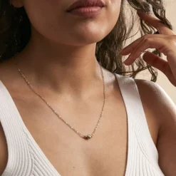 New Histoire d'Or Collier Tolly Argent Blanc