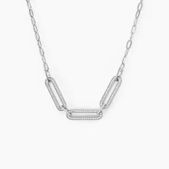 Histoire d'Or Collier Trait D'union Argent Blanc Oxyde De Zirconium* Colliers|Colliers
