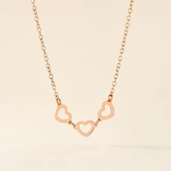 Outlet Histoire d'Or Collier Trinity Argent Rose