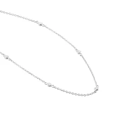 Hot Histoire d'Or Collier Vashti Argent Blanc Oxyde De Zirconium