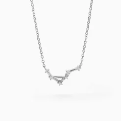 Hot Histoire d'Or Collier Vega Argent Blanc Oxyde De Zirconium
