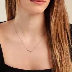 Clearance Histoire d'Or Collier Vega Argent Blanc Oxyde De Zirconium