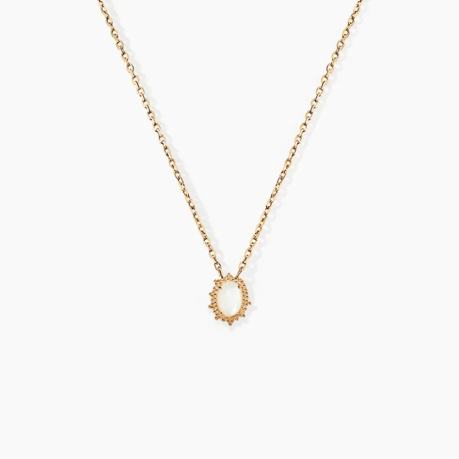 New Histoire d'Or Collier Vintage Love Plaqué Or Jaune Pierre De Lune plaqué or jaune pierre de lune blanc