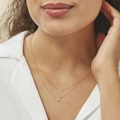 Hot Histoire d'Or Collier Virguinia Or Jaune Oxyde De Zirconium