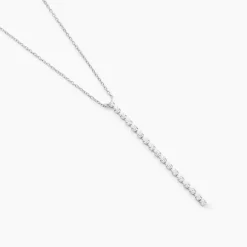 Discount Histoire d'Or Collier Whitney Argent Blanc Oxyde De Zirconium