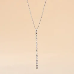 Discount Histoire d'Or Collier Whitney Argent Blanc Oxyde De Zirconium