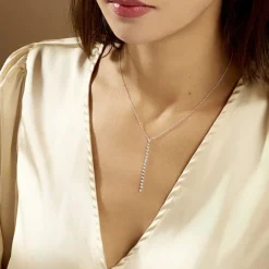 Discount Histoire d'Or Collier Whitney Argent Blanc Oxyde De Zirconium