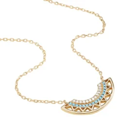 Hot Histoire d'Or Collier Zoila Plaqué Or Jaune Oxyde De Zirconium