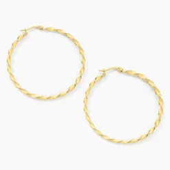 Histoire d'Or Creoles Acier Dore Antonello* Boucles D'Oreilles|Boucles D'Oreilles Fantaisie