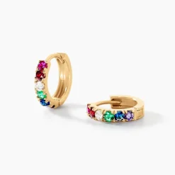 Histoire d'Or Creoles Andgelina Or Jaune Oxydes De Zirconium or jaune oxyde multicolore