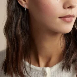 Histoire d'Or Creoles Argent Blanc Deep In Love Oxyde De Zirconium* Boucles D'Oreilles|Boucles D'Oreilles Fantaisie