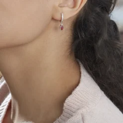 Discount Histoire d'Or Creoles Jerusha Argent Blanc Oxydes De Zirconium