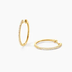 Histoire d'Or Creoles Or Jaune Aryanna Diamants* Boucles D'Oreilles|Boucles D'Oreilles Créoles