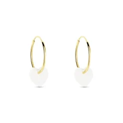 New Histoire d'Or Creoles Or Jaune Vicenze Nacre