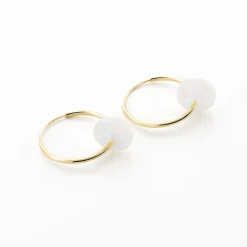 Histoire d'Or Creoles Or Jaune Vicenze Nacre* Boucles D'Oreilles|Boucles D'Oreilles Créoles