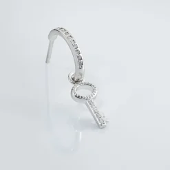 Histoire d'Or Créole Unitaire Ancelin Rondes Argent Blanc Oxyde De Zirconium* Boucles D'Oreilles|Piercings D'Oreilles