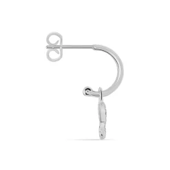 Discount Histoire d'Or Créole Unitaire Ancelin Rondes Argent Blanc Oxyde De Zirconium