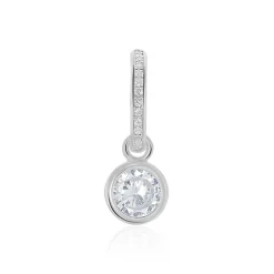 Histoire d'Or Créole Unitaire Ancelin Rondes Argent Blanc Oxyde De Zirconium* Boucles D'Oreilles|Piercings D'Oreilles