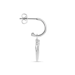 Histoire d'Or Créole Unitaire Argent Blanc Ancelin Oxydes De Zirconium* Boucles D'Oreilles|Piercings D'Oreilles