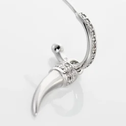 Histoire d'Or Créole Unitaire Argent Blanc Ancelin Oxydes De Zirconium* Boucles D'Oreilles|Piercings D'Oreilles