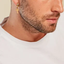 Histoire d'Or Créole Unitaire Feodor Acier Jaune* Boucles D'Oreilles|Piercings D'Oreilles