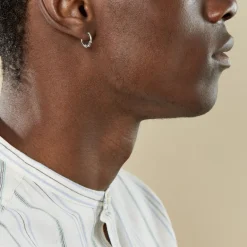 Histoire d'Or Créole Unitaire Ian Argent Blanc* Boucles D'Oreilles|Piercings D'Oreilles