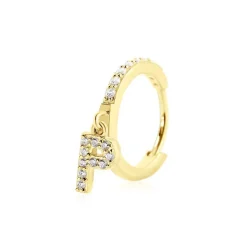 Histoire d'Or Créole Unitaire Léria Or Jaune Oxydes De Zirconium* Boucles D'Oreilles|Piercings D'Oreilles